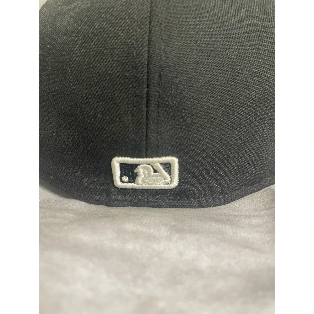 New York Yankees Hat Cap New Era 59FIFTY Fitted Mens 7 Black Baseball MLB